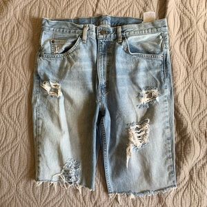 Custom Painted Cut-off Boyfriend Jeans